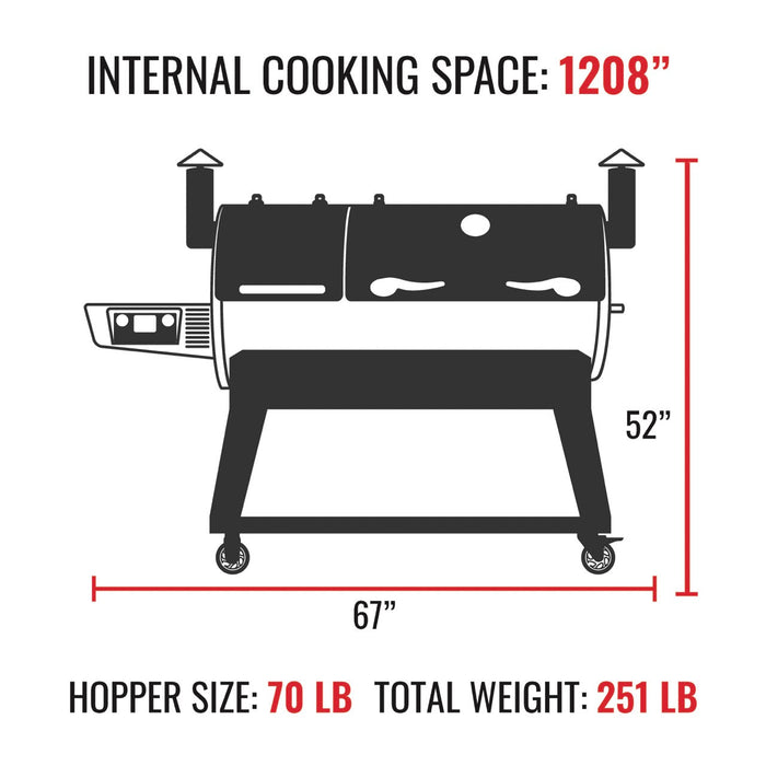recteq RT-1200 DualFire 1200 Pellet Grill - Smoker