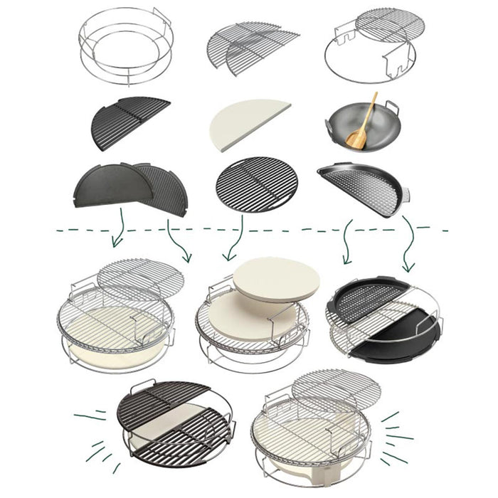 5 - Piece EGGspander Kit (Large Big Green Egg) - Smoker Guru