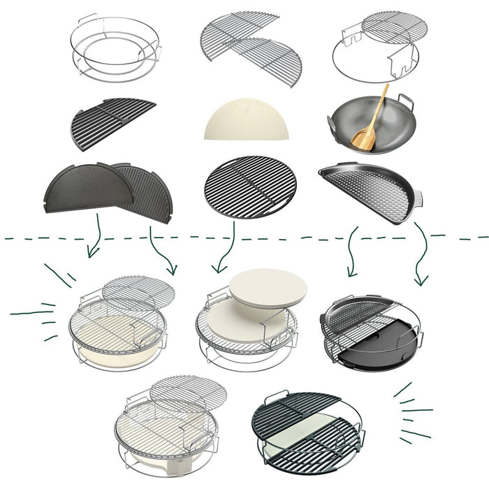 5 - Piece EGGspander Kit (XL Big Green Egg) - Smoker Guru