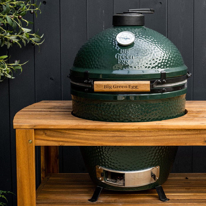 Acacia Hardwood Table for Large Big Green Egg - Smoker Guru