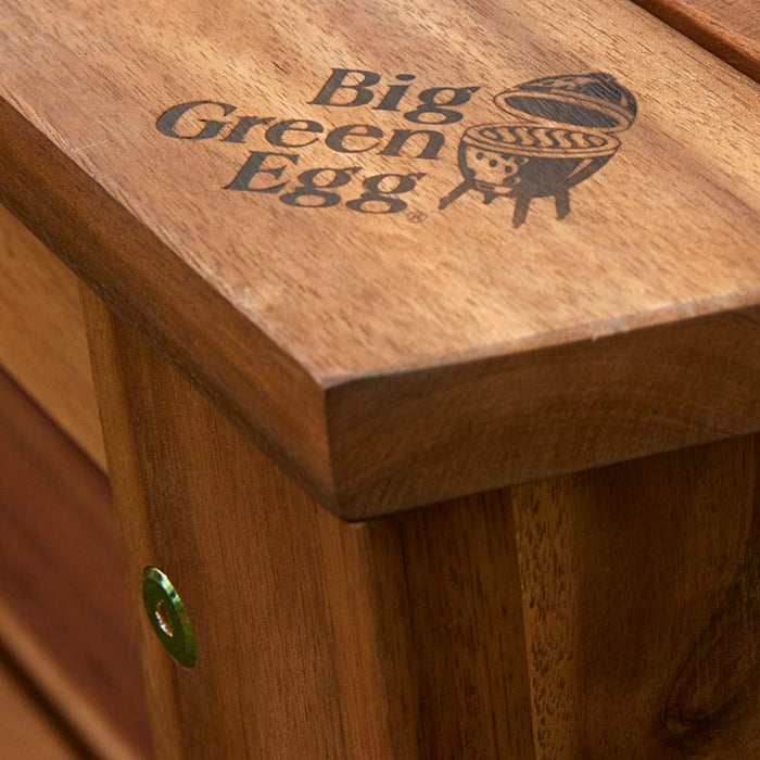 Acacia Hardwood Table for Large Big Green Egg - Smoker Guru