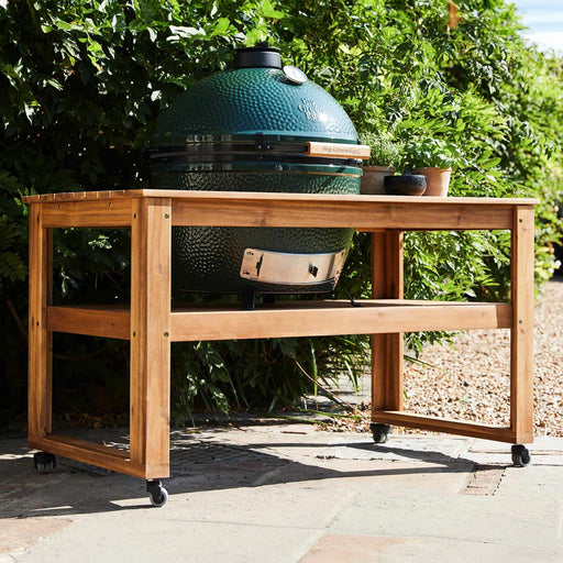 Acacia Hardwood Table for XL Big Green Egg - Smoker Guru