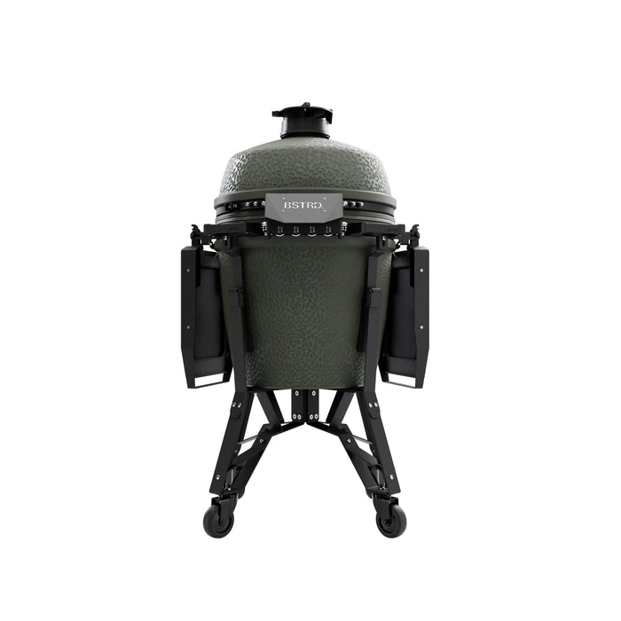 BSTRD Pro Large Complete Alpine Green Freestanding Kamado Charcoal Grill - Smoker Guru