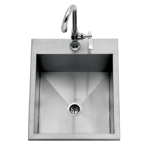 Delta Heat 15-Inch Drop-In Outdoor Rated Bar Sink With Cold Water Faucet - DHOS15 - Smoker Guru