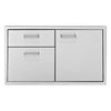 Delta Heat 30-Inch Stainless Steel Access Door & Double Drawer Combo - DHDD302-B - Smoker Guru