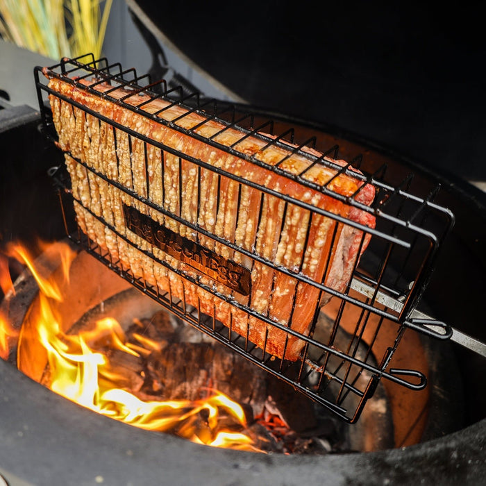 Flat Basket for Big Green Egg Rotisserie - Smoker Guru