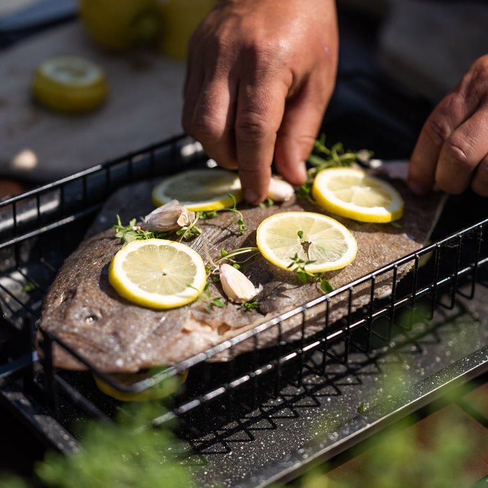 Flat Basket for Big Green Egg Rotisserie - Smoker Guru