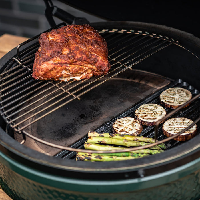 Half Moon ConvEGGtor for Medium Big Green Egg Smoker Guru