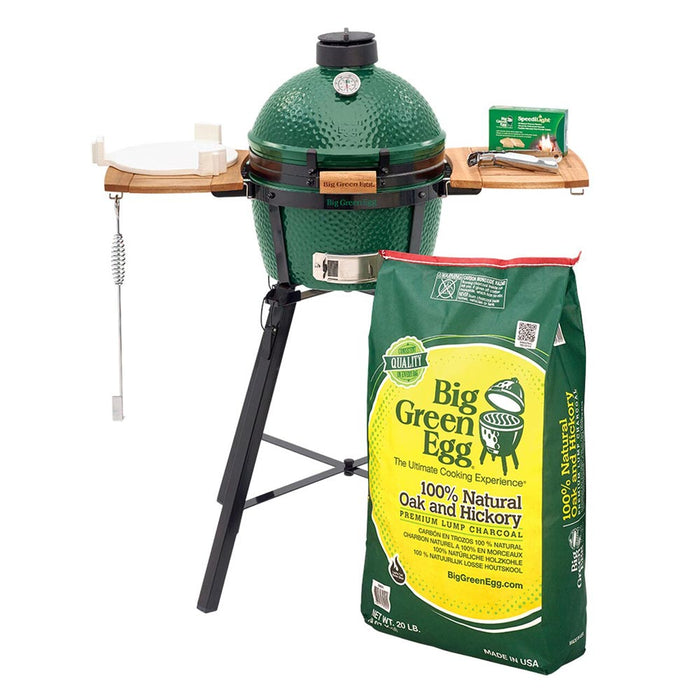 MiniMax Big Green Egg + Portable Nest + Acacia EGG Mates Package - Smoker Guru