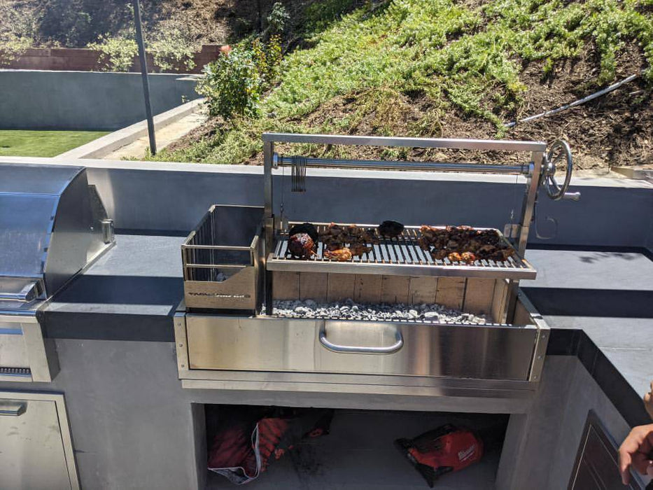 Tagwood BBQ Santa Maria Argentine Wood Fire & Charcoal Gaucho Grill Built in BBQ05SS - Smoker Guru