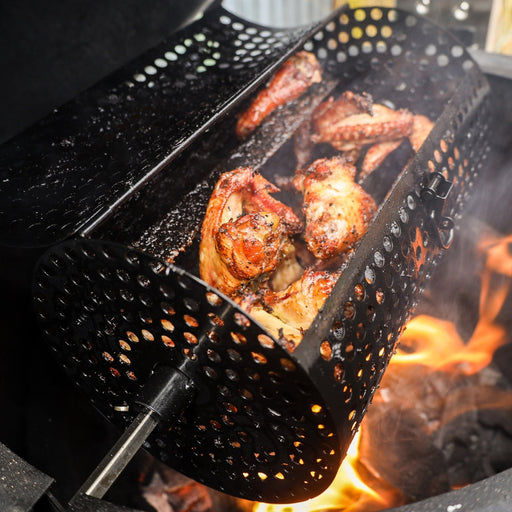 Tumbler Basket for Big Green Egg Rotisserie - Smoker Guru