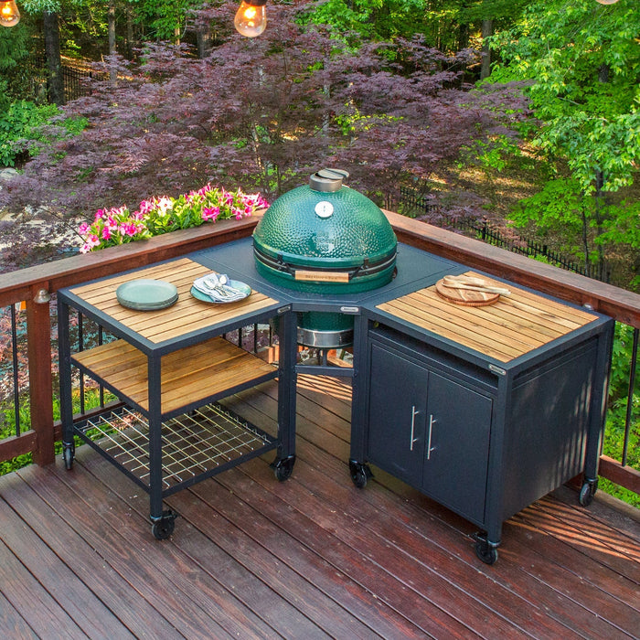 XL Big Green Egg + Corner Modular Nest Package - Smoker Guru