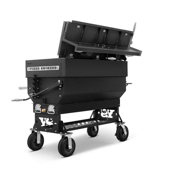 Yoder Smokers Flat Top Adjustable Charcoal Grill, Standard Cart - Smoker Guru