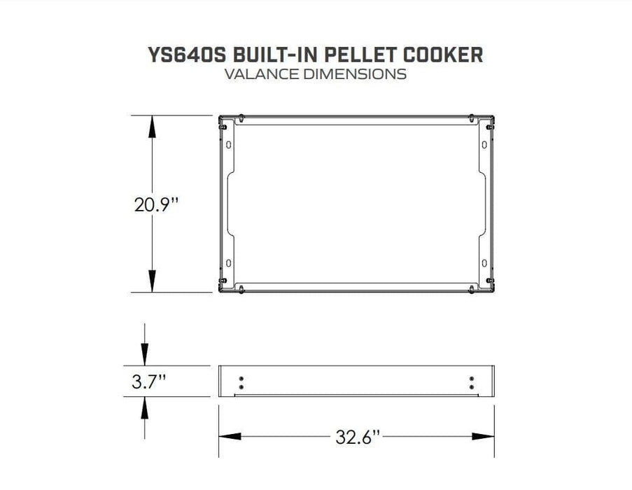Yoder Smokers YS640S Built - In Valance Kit - Smoker Guru