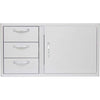 Blaze 39 Inch Access Door and Triple Drawer Combo - BLZ-DDC-39-R - Smoker Guru