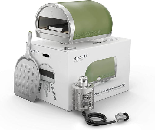 Gozney ROCCBOX Portable Dual Fuel Pizza Oven Green + Peel - Smoker Guru