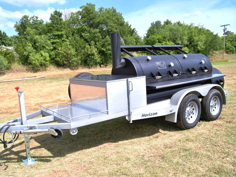 Horizon Smoker Cover 30" Wide Slide-Out Table with Stainless Steel - Smoker Guru