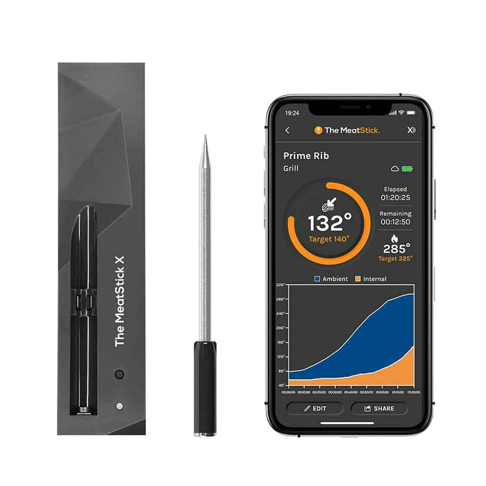 MeatStick X Wireless Thermometer Set - 260 FT Range - Smoker Guru
