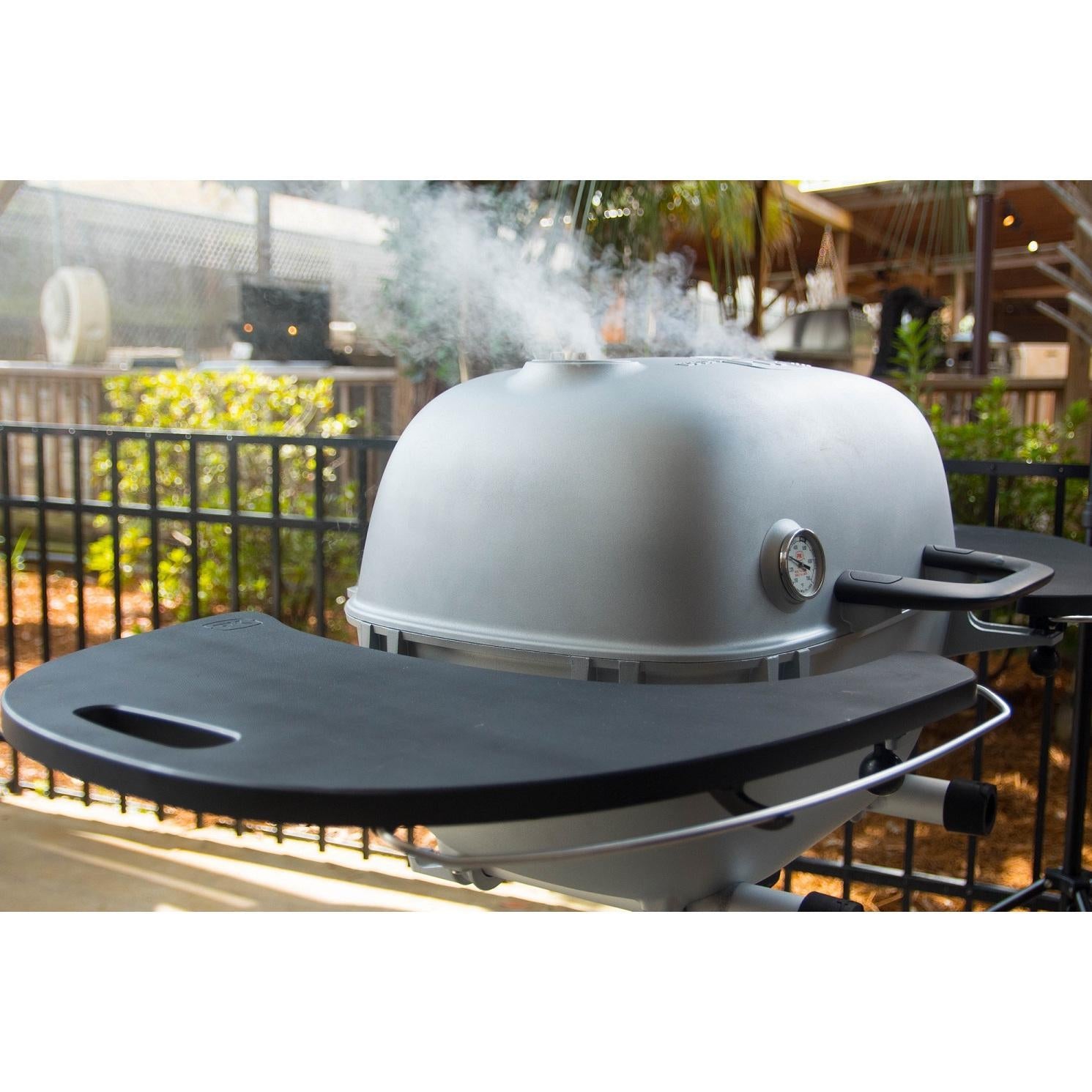 Portable Kitchen PK360 Cast Aluminum Charcoal Grill & Smoker W/ Black