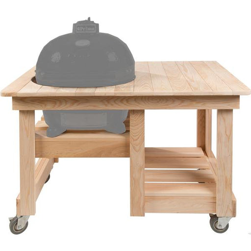 Primo Cypress Countertop Table For Oval LG 300 Ceramic Kamado Grill - PG00613 (Table Only) - Smoker Guru