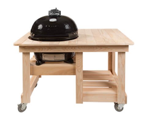 Primo Cypress Countertop Table For Oval LG 300 Ceramic Kamado Grill - PG00613 (Table Only) - Smoker Guru