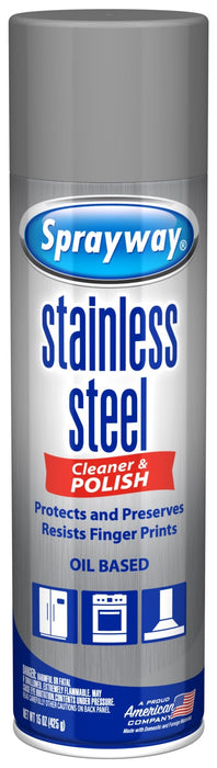 Sprayway Stainless Steel Cleaner and Polish 15 ounce - Smoker Guru