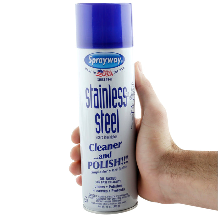 Sprayway Stainless Steel Cleaner Aerosol Spray (oil-based)