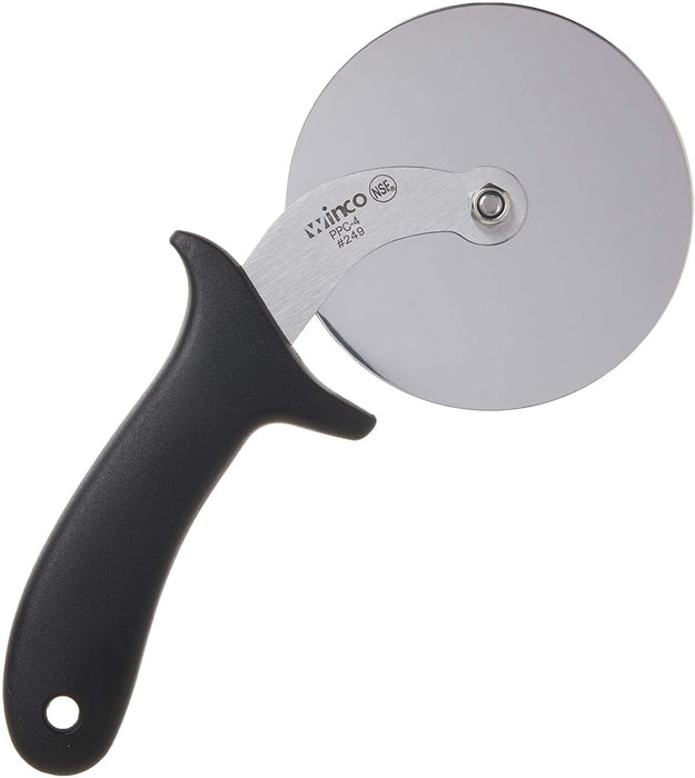 Winco PPC-4 Winware Commercial Pizza Cutter 4-Inch Blade Black Handle, Stainless Steel - Smoker Guru
