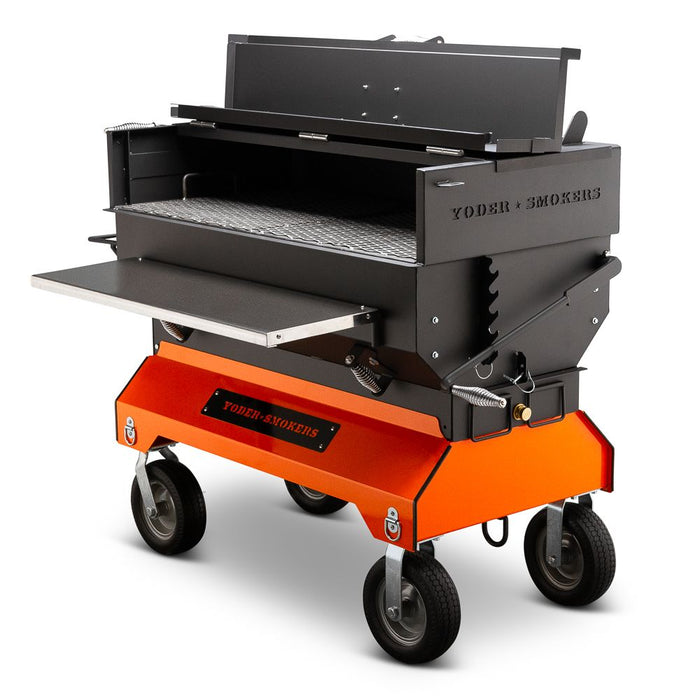 Yoder Smokers 24"x48" Adjustable Charcoal Grill on Competition Cart - Flat Top - Smoker Guru