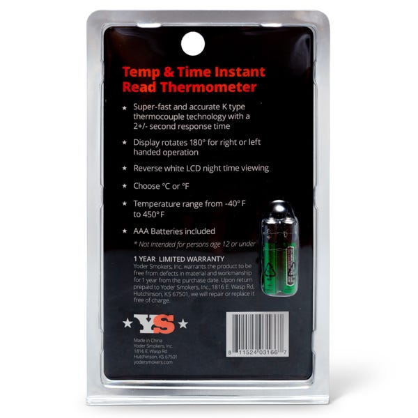 Yoder Thermometer Yoder Smokers Maverick PT-75 Instant Read Thermometer