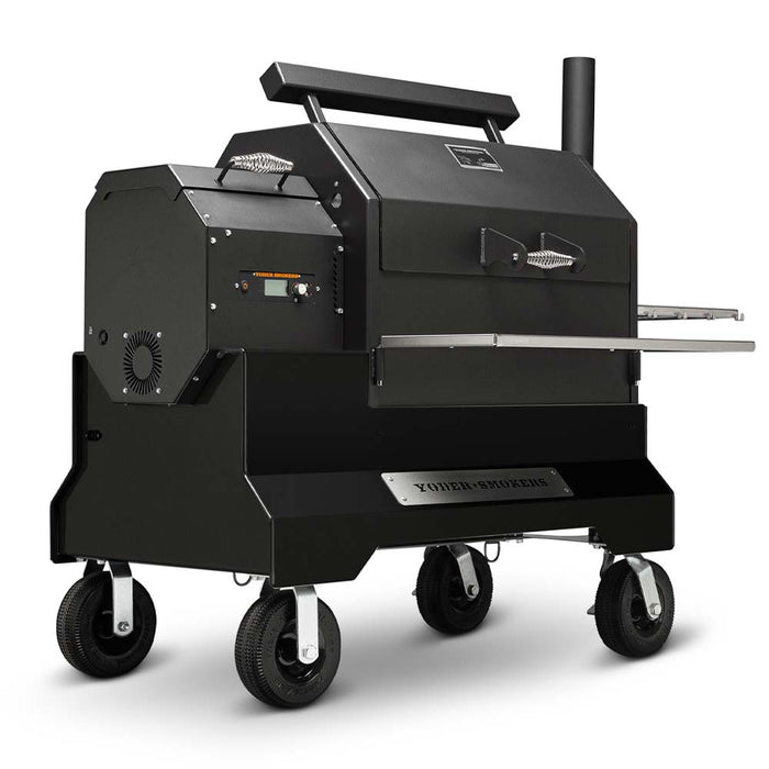 Yoder YS640s Pellet Grill with 2pc Diffuser, ACS Competition Cart, Stainless shelves - Smoker Guru